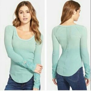 Free People Masquerade Embroidered Cuff Thermal